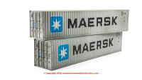 4F-028-109 Dapol 40ft Container Twin Pack Maersk/MRKU Weathered